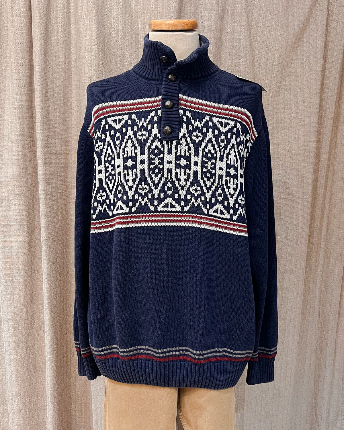 Maglione A Fantasia Con Collo Alto - XL