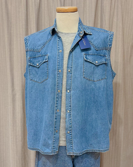 Gilet In Denim Vintage  L