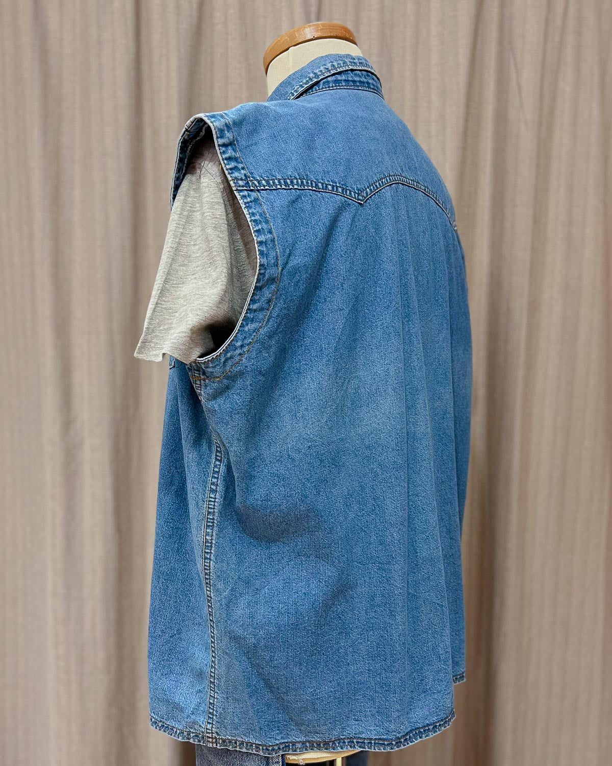 Gilet In Denim Vintage  L