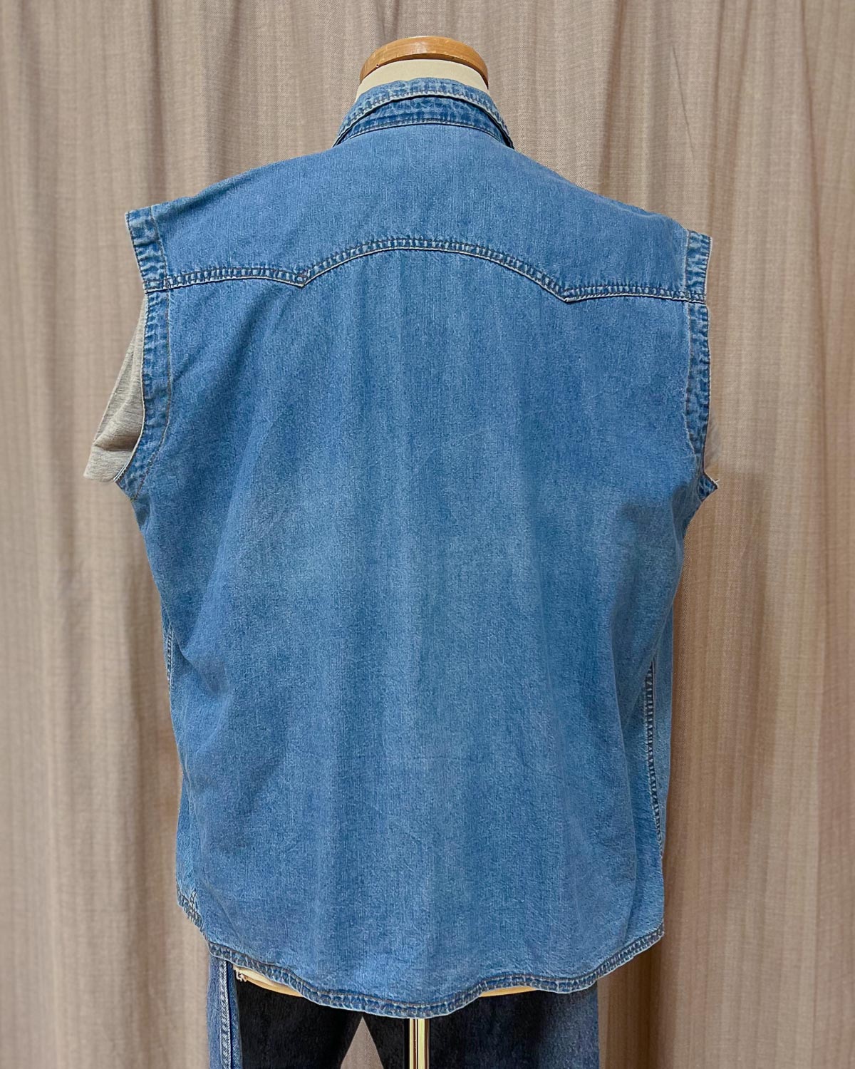 Gilet In Denim Vintage  L