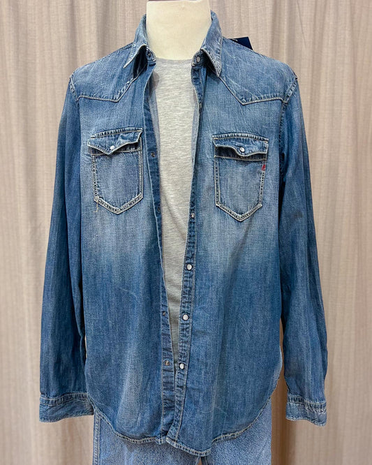 Gilet In Denim Vintage  L