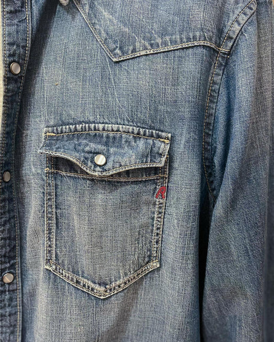 Gilet In Denim Vintage  L