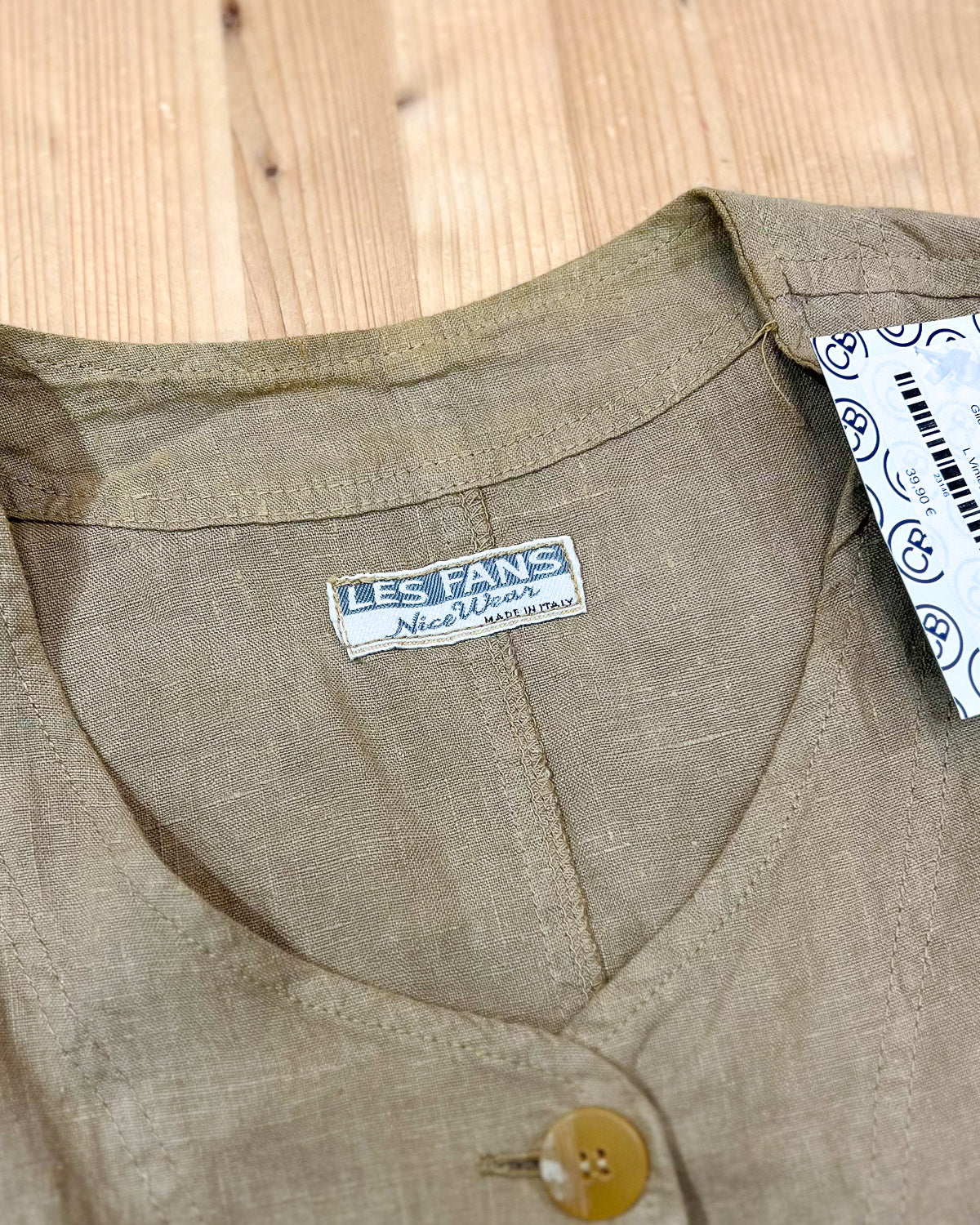 Gilet In Lino Vintage - L