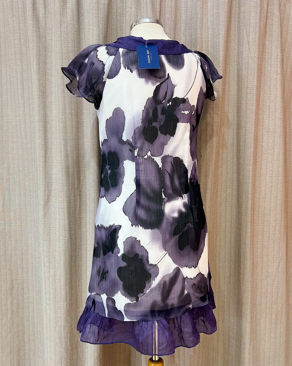 Vestito A Fiori Viola - M