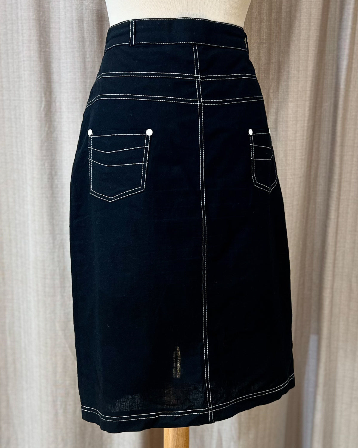 Gonna Con Cuciture A Contrasto - XL
