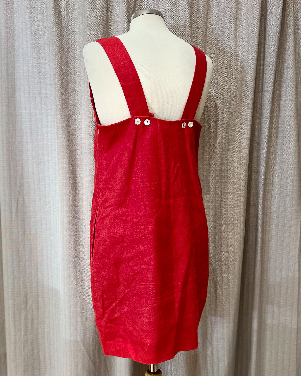 Vestito In Lino Con Schiena Scoperta - M