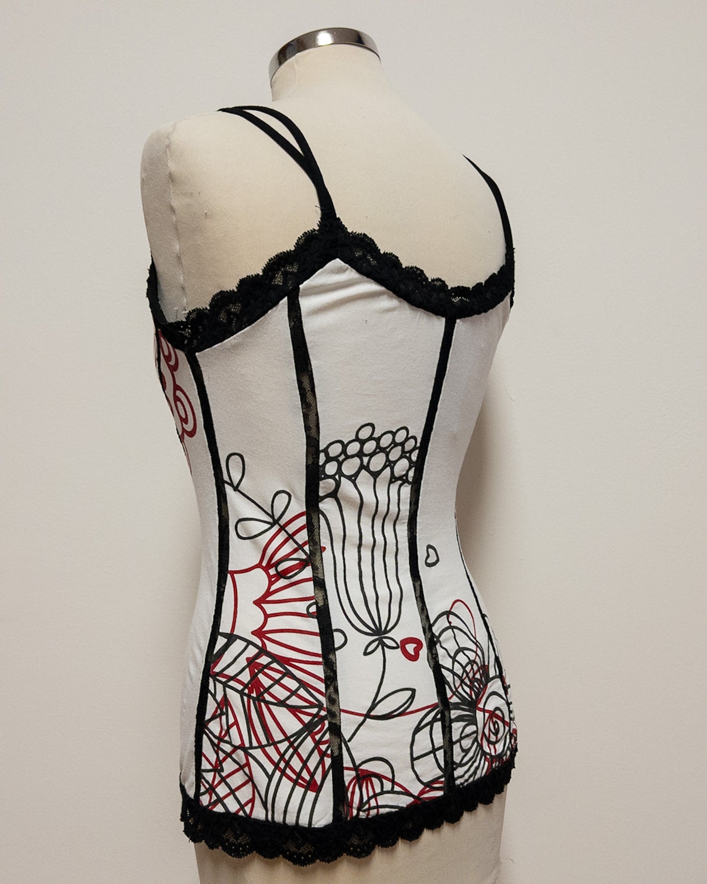 Top Con Pizzo e Fiori  M