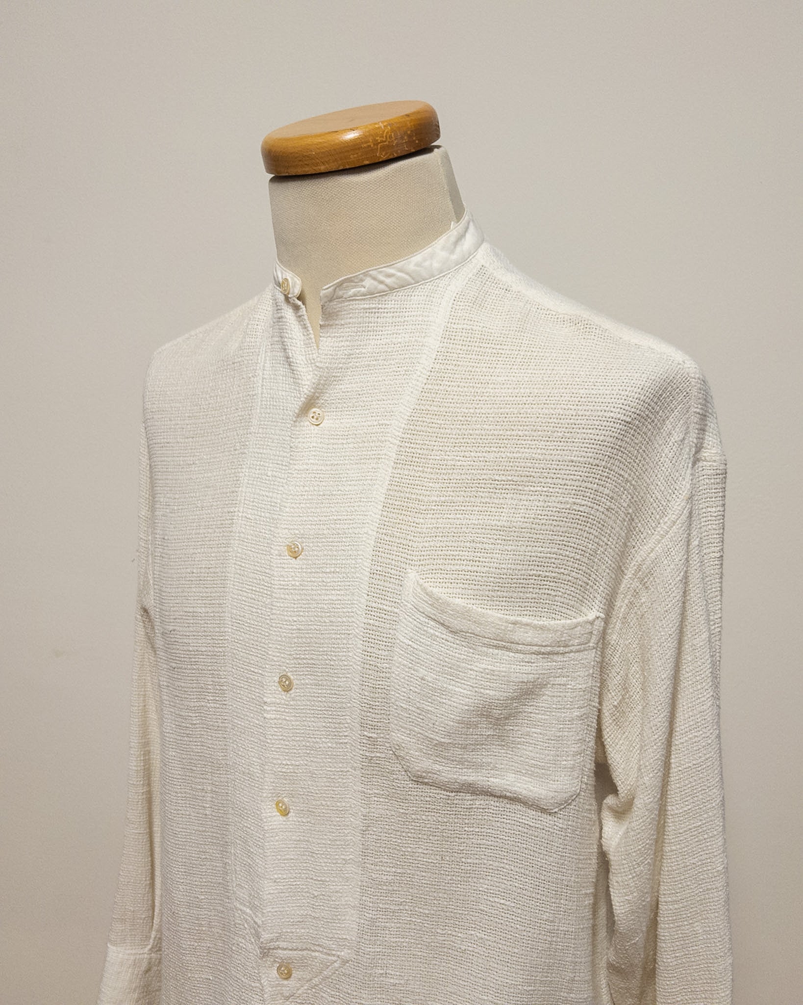 Paul Smith  Camicia in Lino Fiammato Grezzo Ecru  S/M