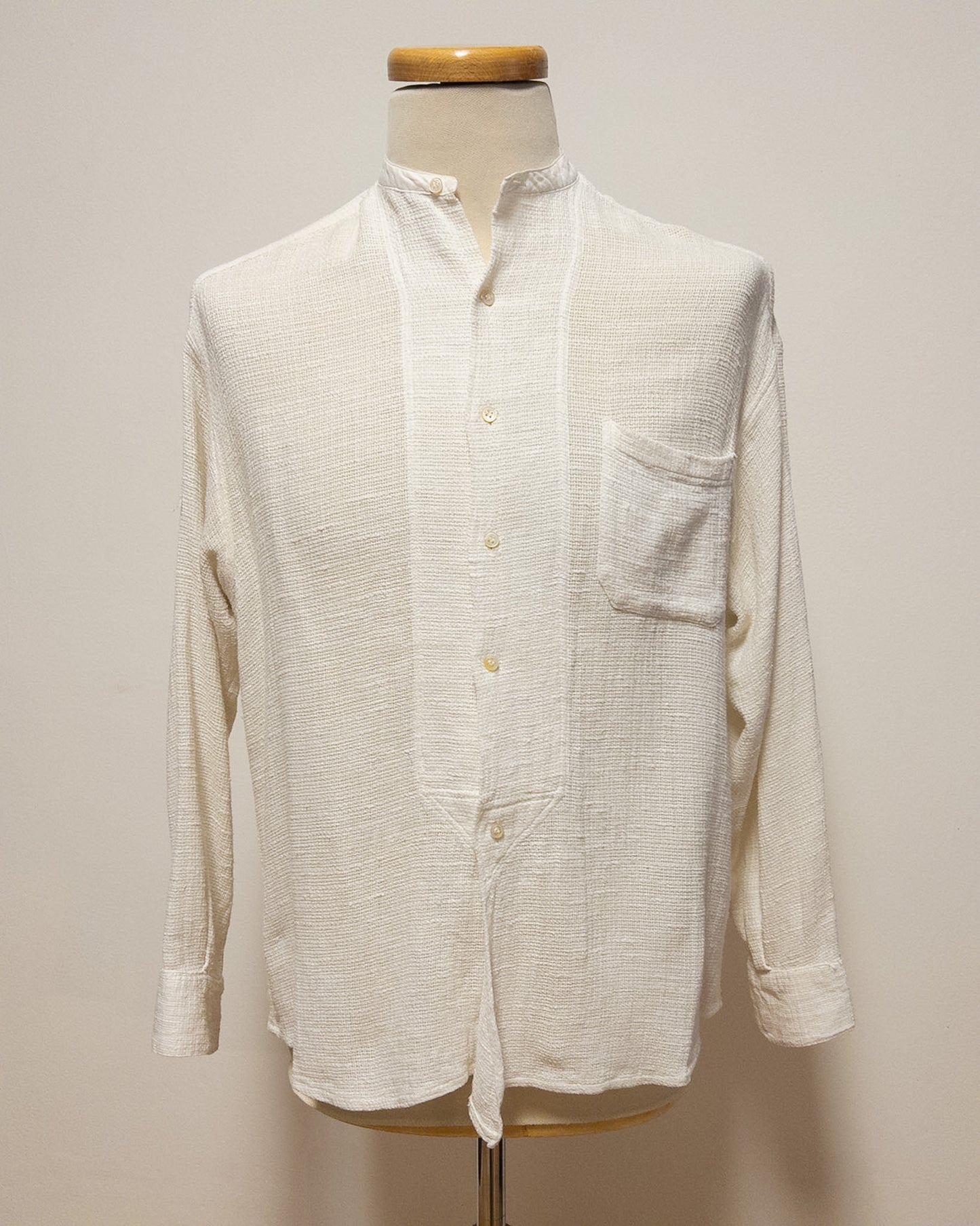 Paul Smith  Camicia in Lino Fiammato Grezzo Ecru  S/M