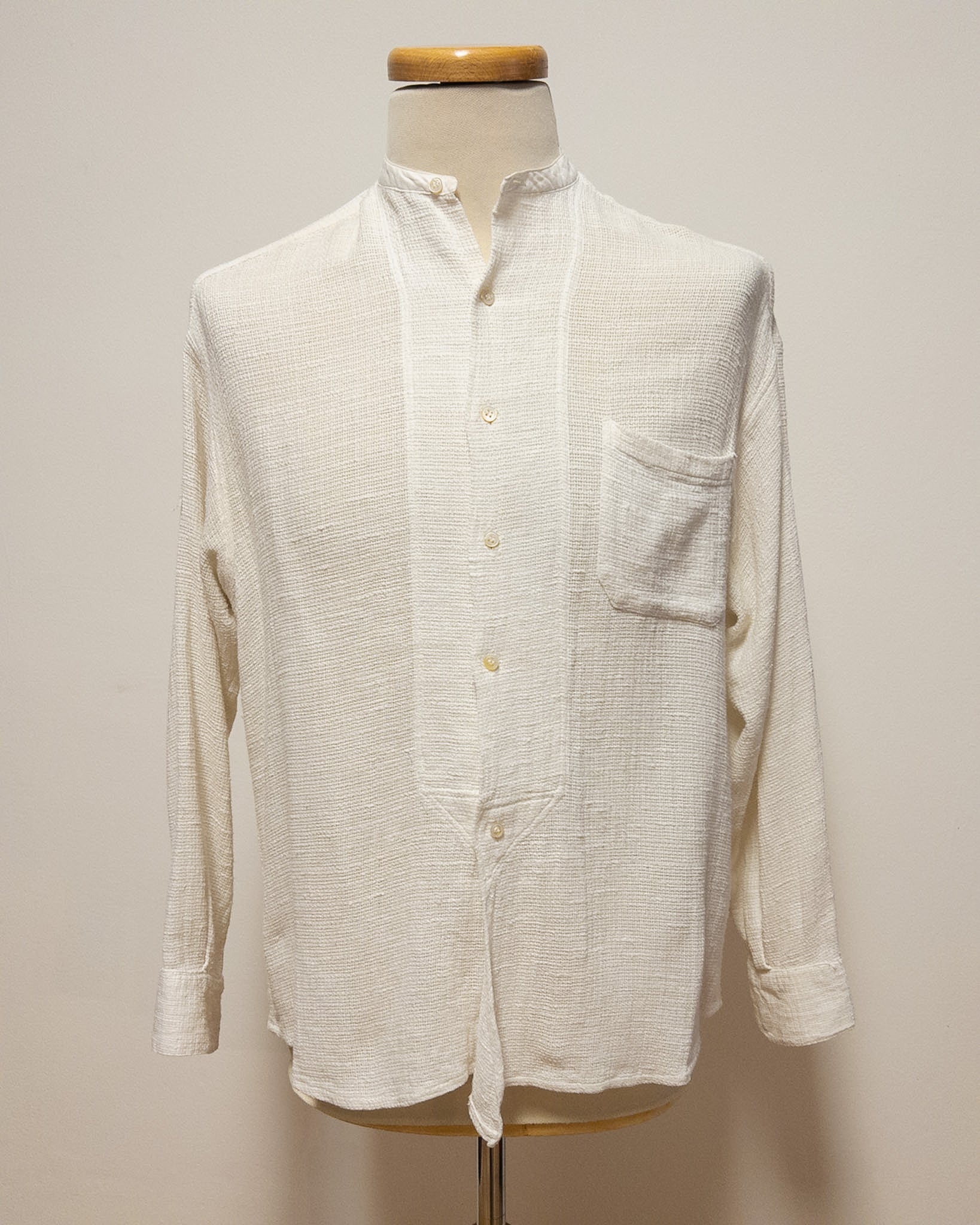 Paul Smith  Camicia in Lino Fiammato Grezzo Ecru  S/M