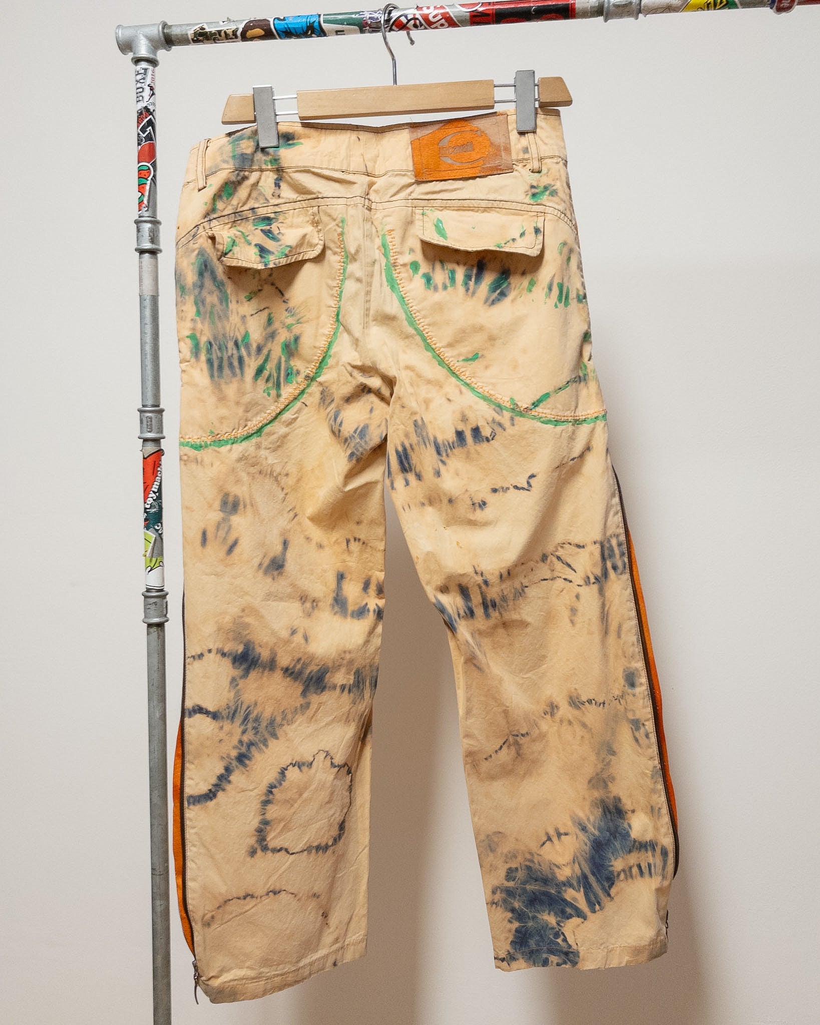 Just Cavalli  Reworked Pants con Inserti Arancio  M