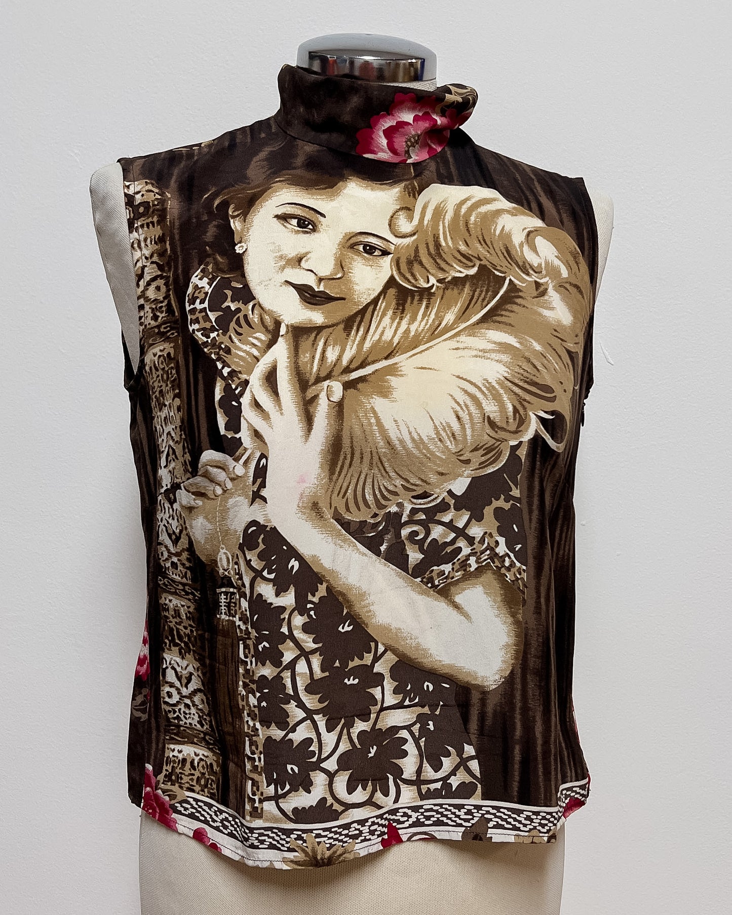 Gerard Darel  Top Grafico con Cravattino  S