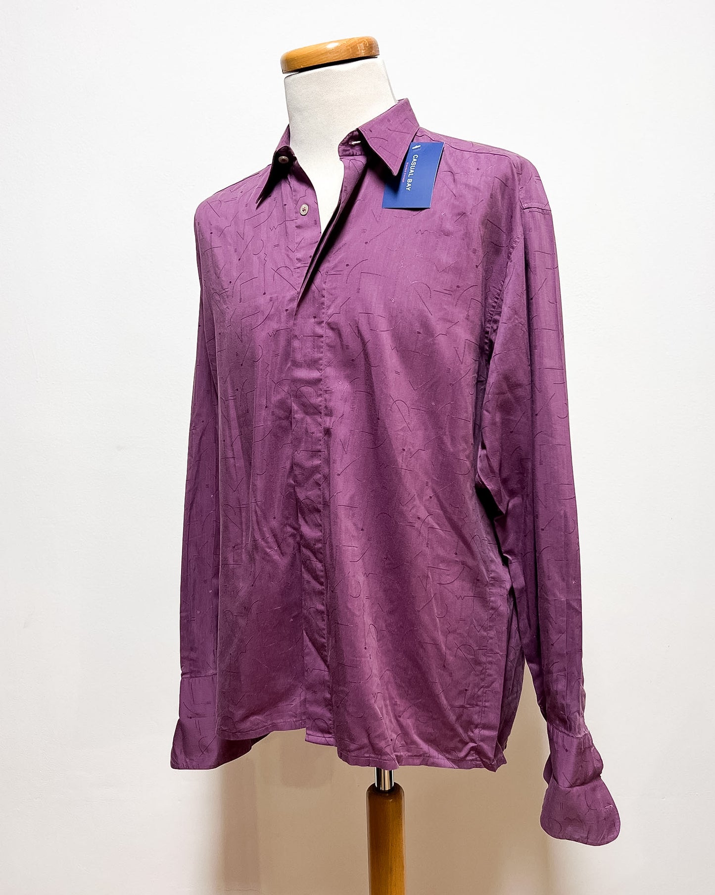 Camicia Viola Chiusura Gemelli  XL