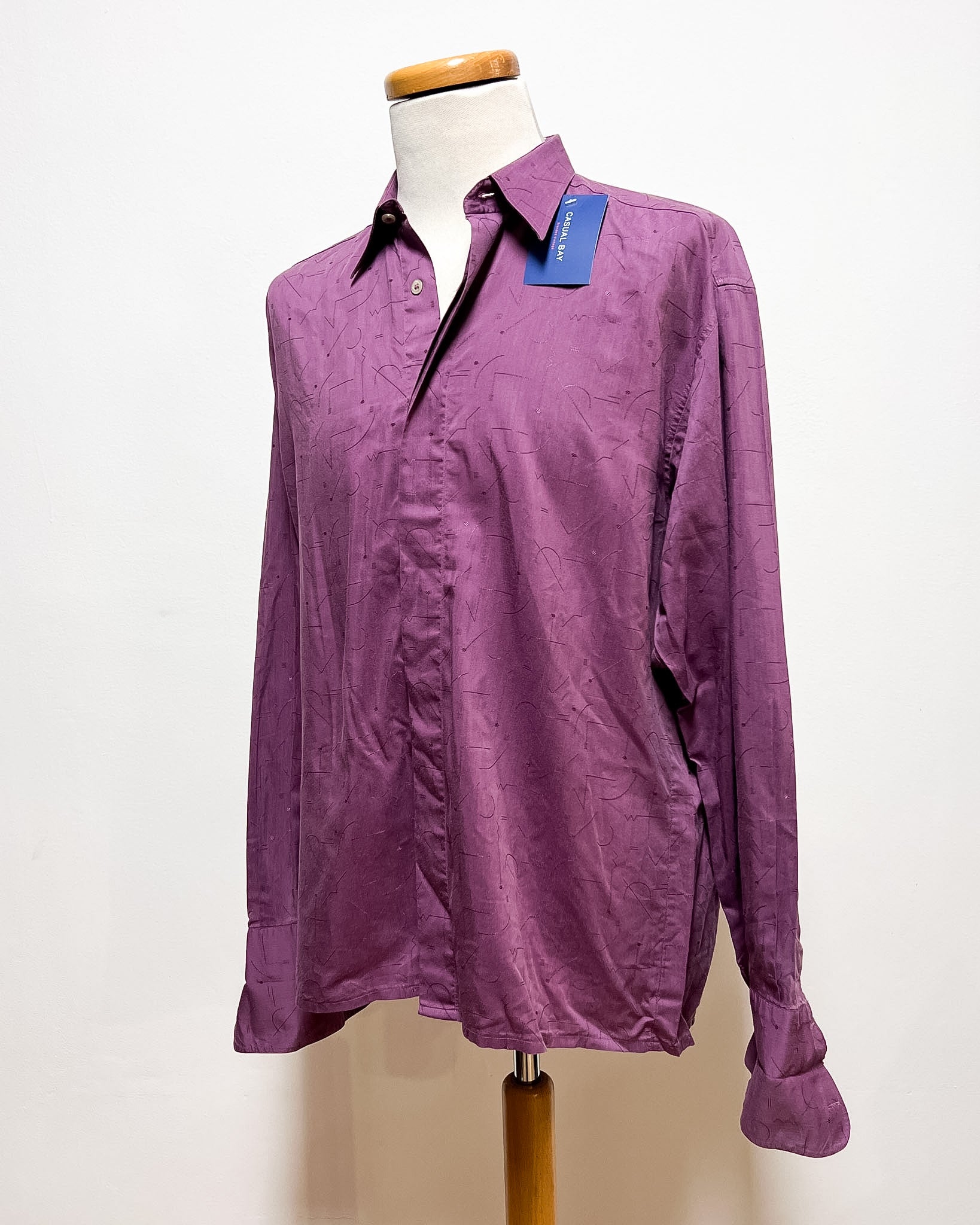 Camicia Viola Chiusura Gemelli  XL