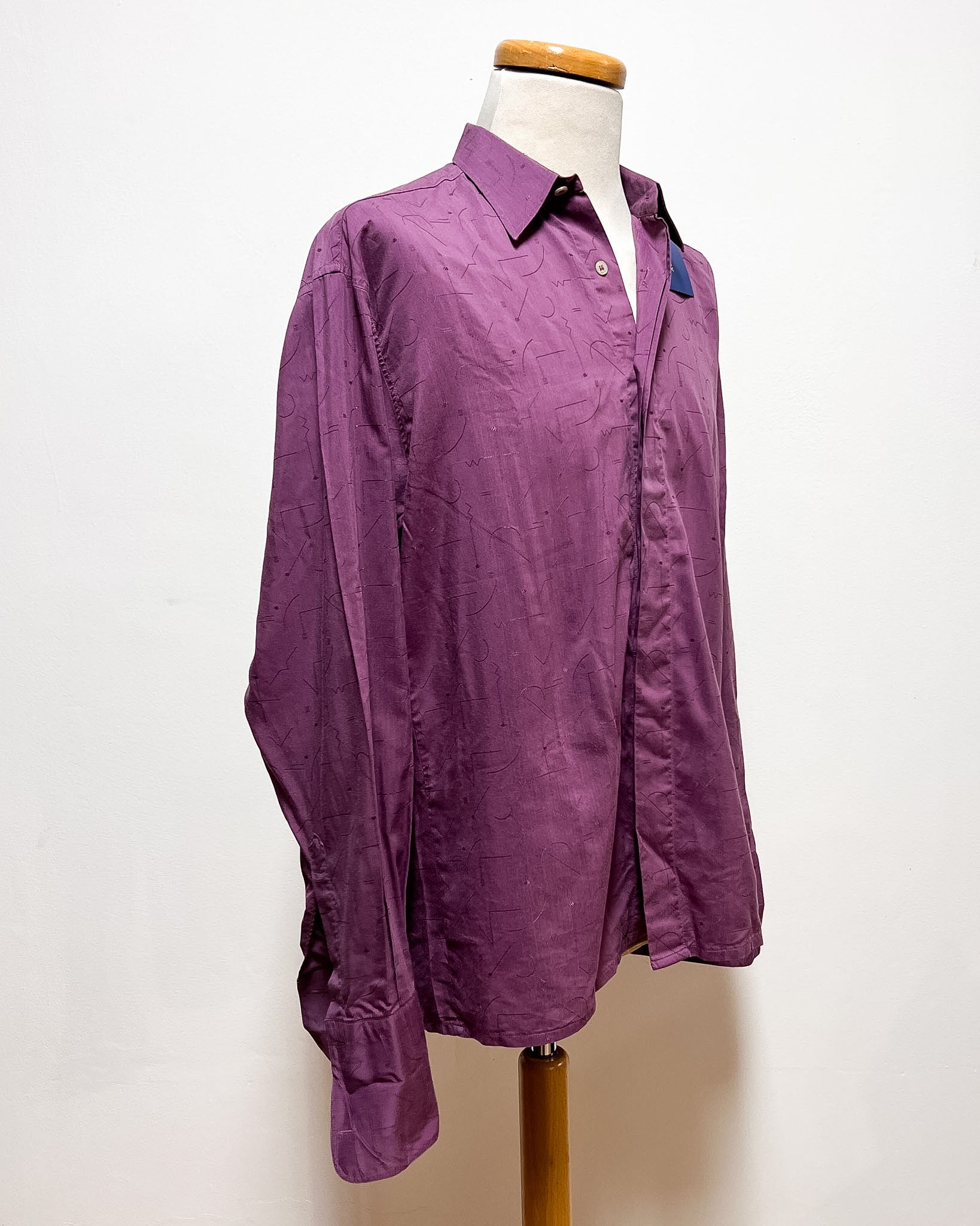 Camicia Viola Chiusura Gemelli  XL