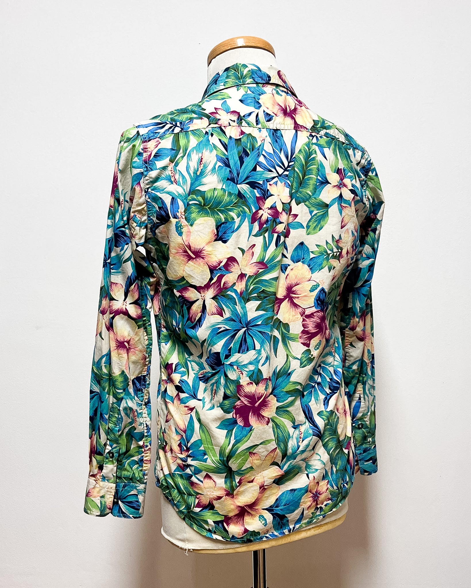 Camicia a Fiori Slim Fit  M