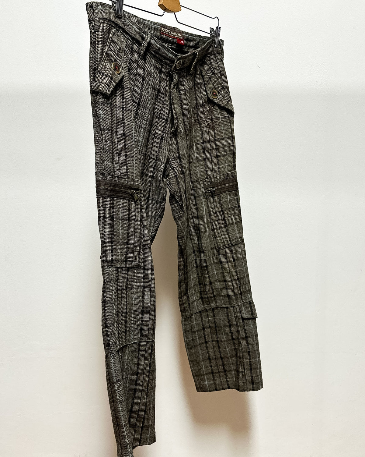 Pants a Quadri con Tasche  L
