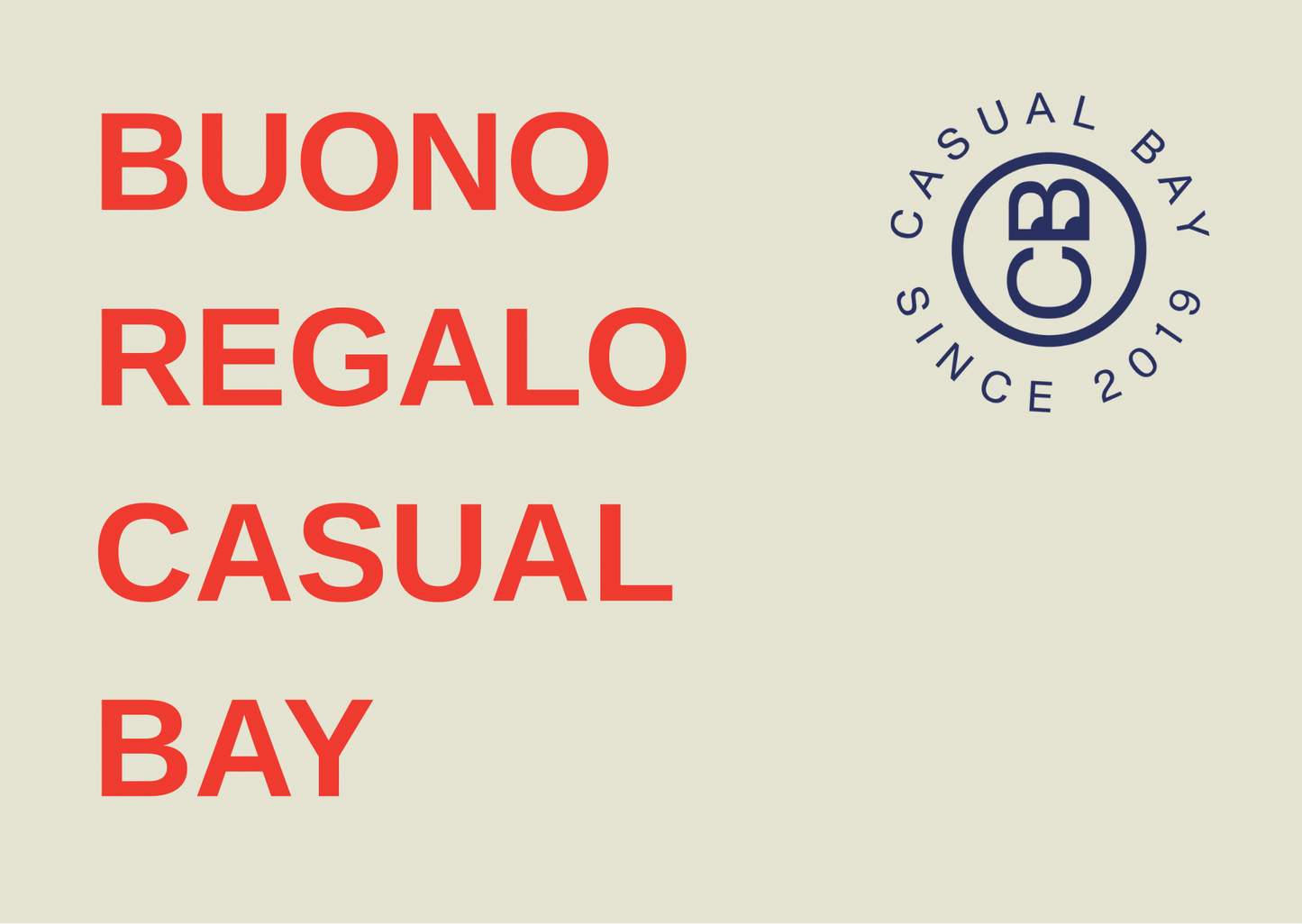 Buono regalo Casual Bay