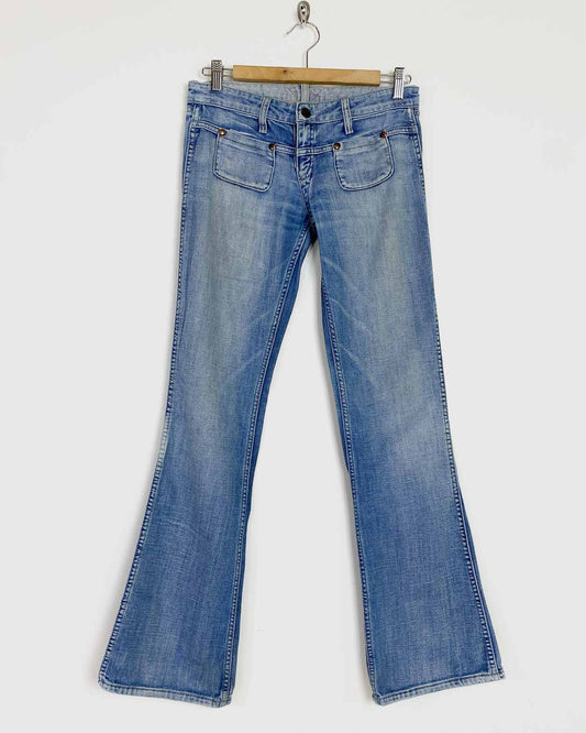 MeltinPot  Jeans Vita Bassa in Stone Wash Taglia M