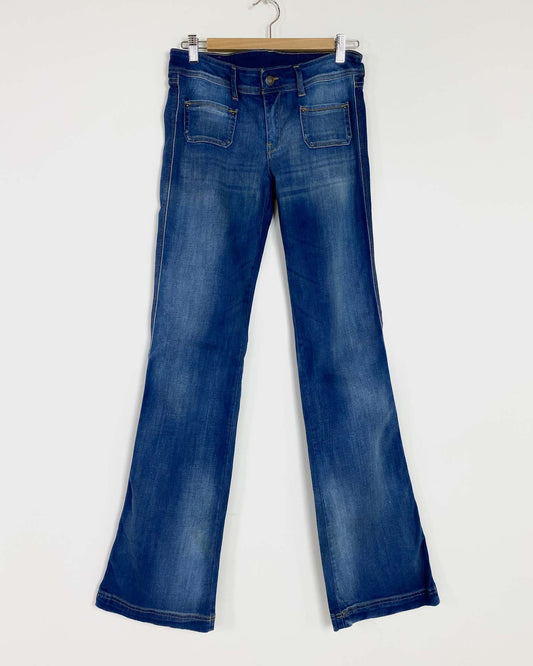Blu Jeans a Zampa in Stone Wash Taglia 44