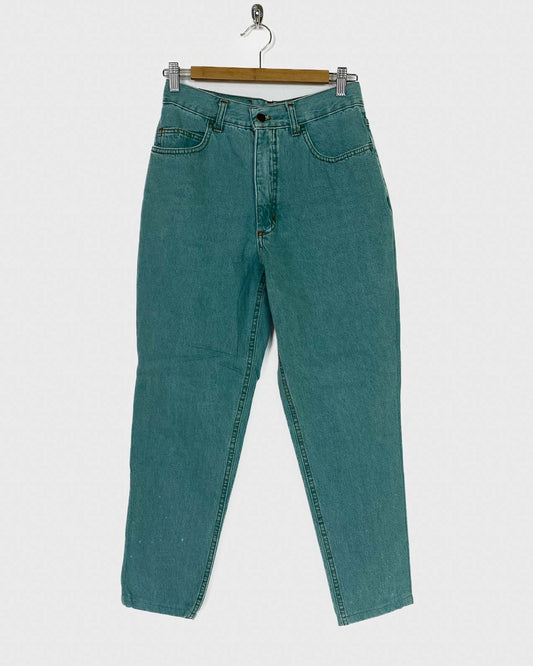 Jeans Verde High Waist Taglia 44