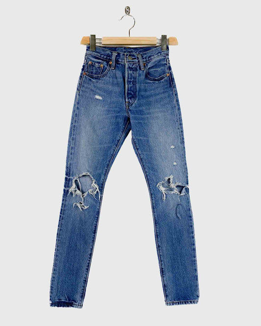 Levis  501 Distressed Jeans Slim Fit Taglia 38