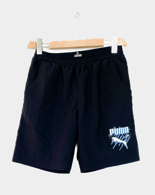 Puma  Shorts Nero con Stampa Logo Taglia S