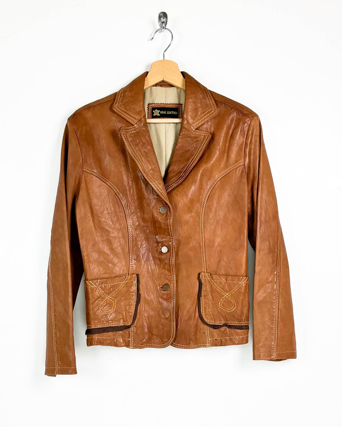 Real Leather Jacket - Taglia M